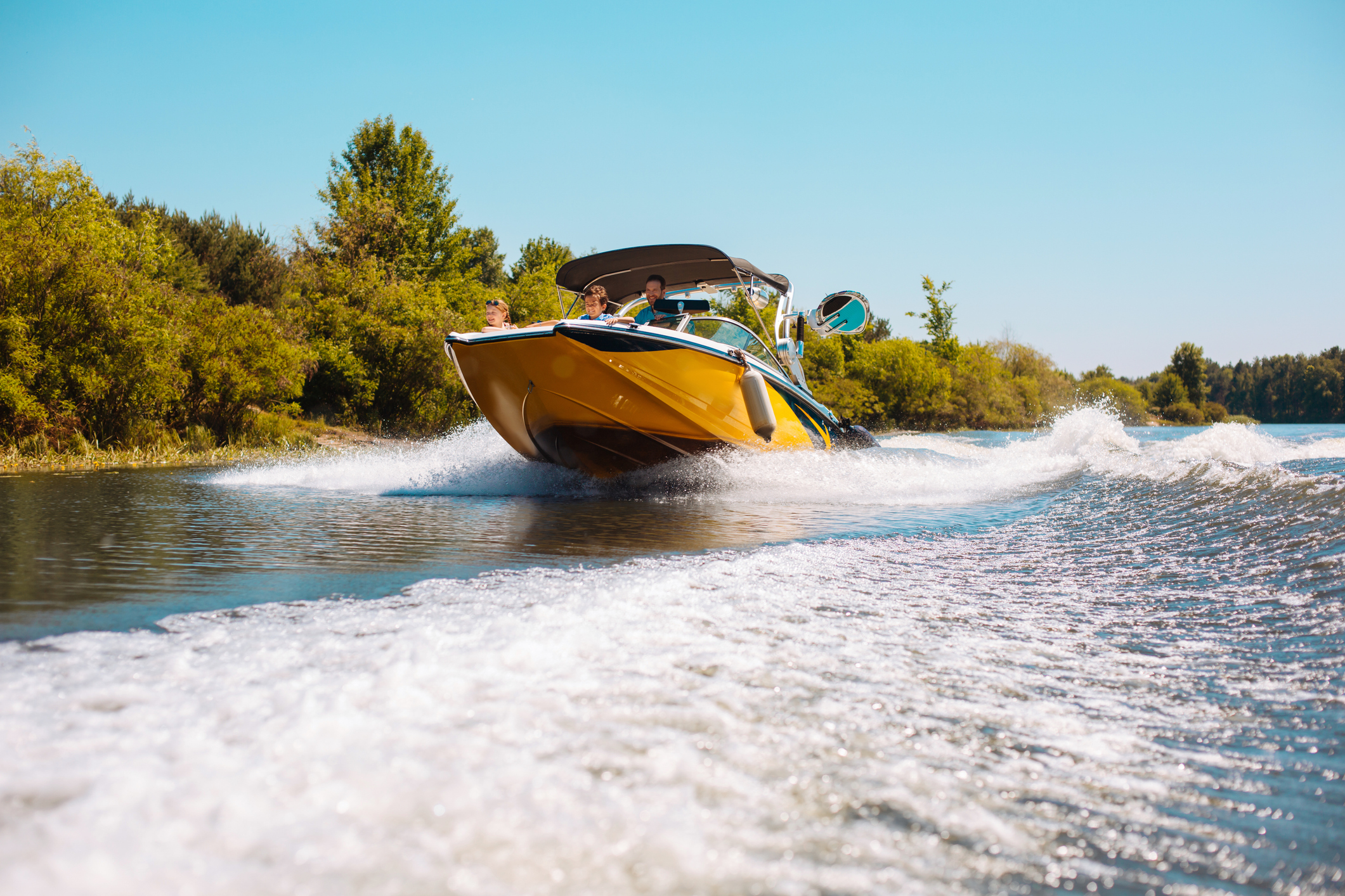 Boat ride through lush green scenery
